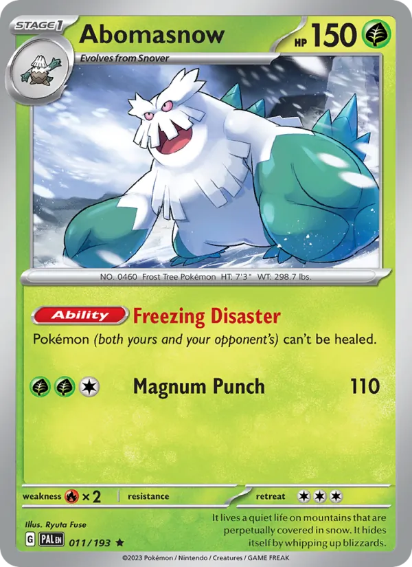 Abomasnow, Paldea Evolved 011/193