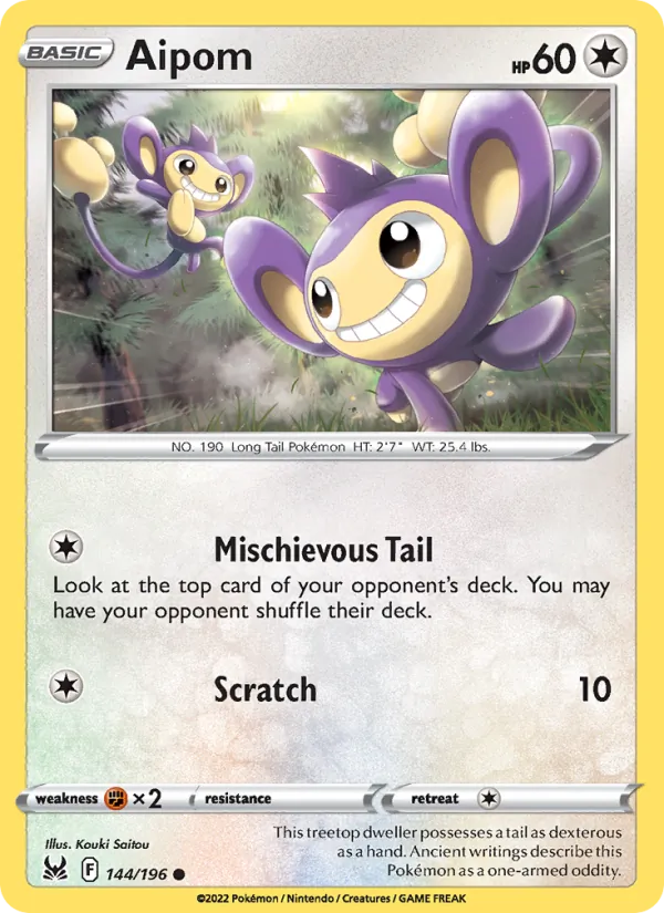 Aipom, Lost Origin 144/196