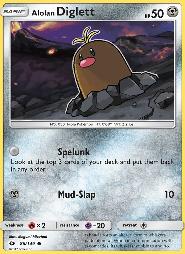 Alolan Diglett, Sun & Moon 086/149