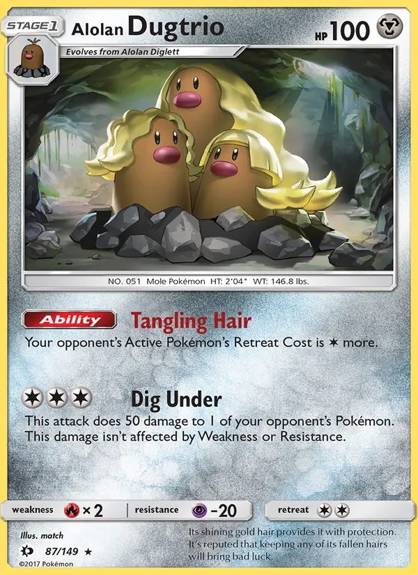 Alolan Dugtrio, Sun & Moon 087/149