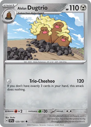 Alolan Dugtrio, Surging Sparks 123/191