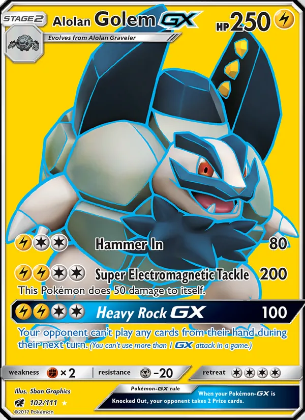 Alolan Golem GX, Crimson Invasion 102/111