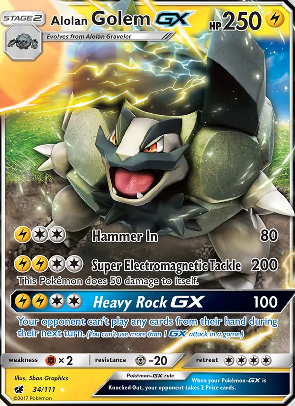 Alolan Golem GX, Crimson Invasion 034/111