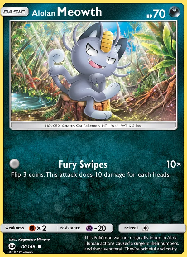 Alolan Meowth, Sun & Moon 078/149