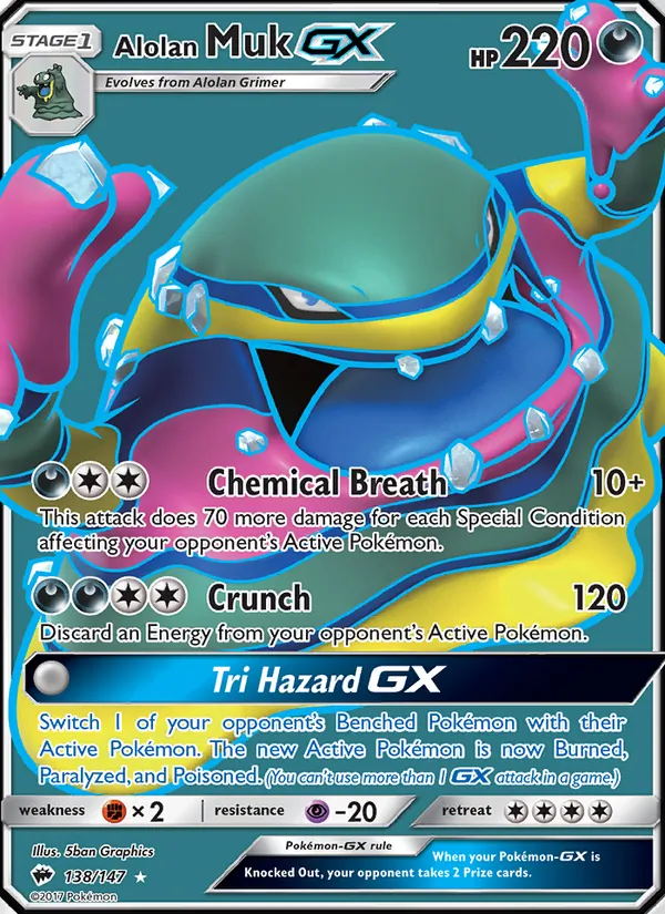 Alolan Muk GX, Burning Shadows 138/147