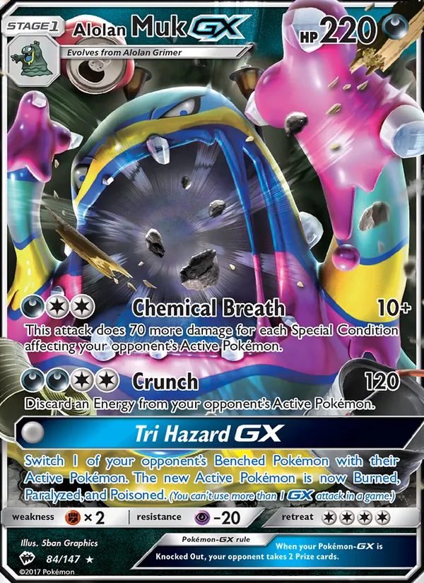 Alolan Muk GX, Burning Shadows 084/147