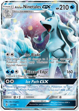 Alolan Ninetales-GX, WC Deck 2017 (Ice Path FTW) 022/145