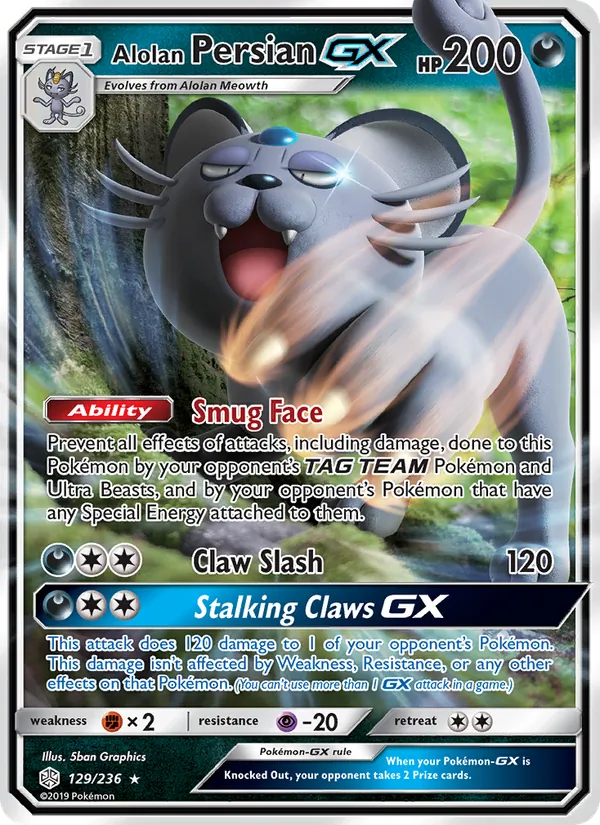 Alolan Persian GX, Cosmic Eclipse 129/236
