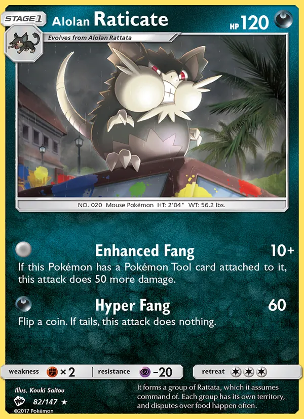 Alolan Raticate, Burning Shadows 082/147