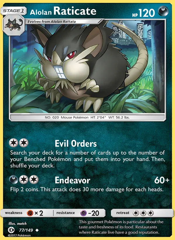 Alolan Raticate, Sun & Moon 077/149