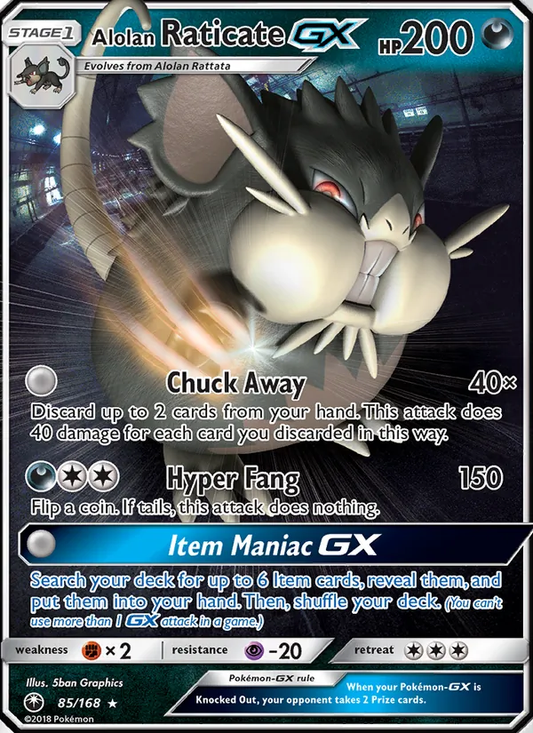 Alolan Raticate GX, Celestial Storm 085/168