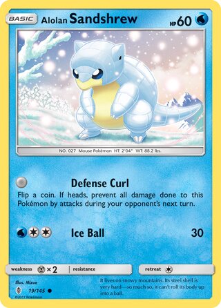 Alolan Sandshrew, SM Trainer Kit (Alolan Sandslash) 019/145