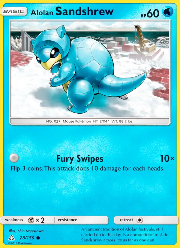 Alolan Sandshrew, Ultra Prism 028/156