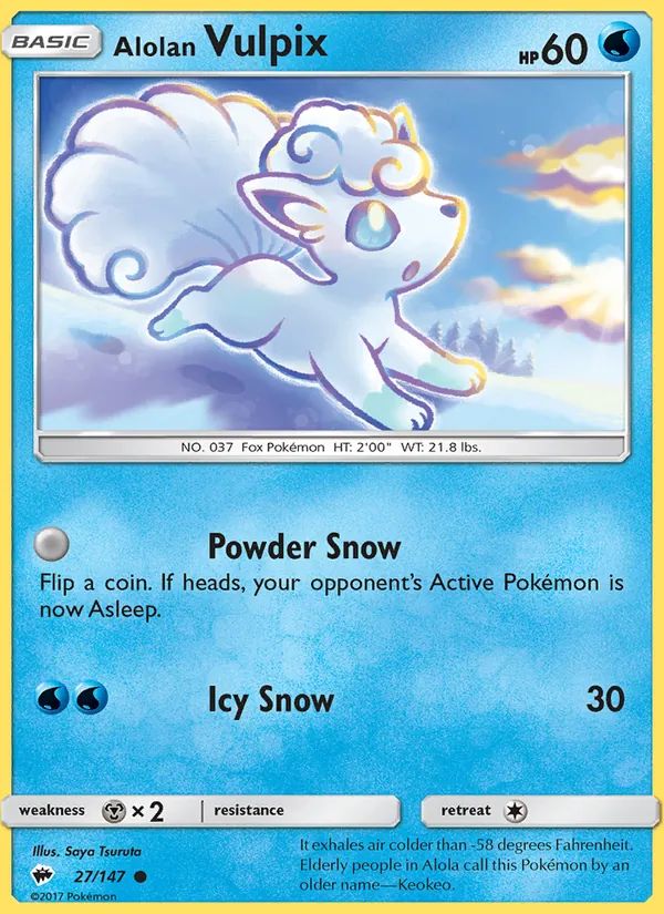 Alolan Vulpix, Burning Shadows 027/147