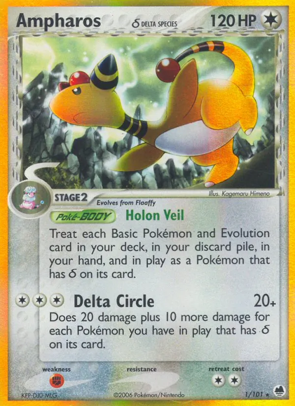 Ampharos δ, Dragon Frontiers 001/101