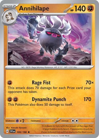Annihilape, Play! Pokémon Prize Pack Series Three 109/198