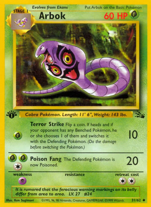 Arbok, Fossil 031/062