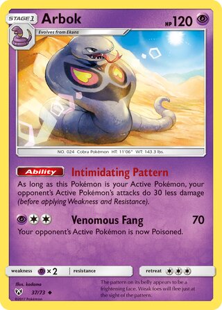 Arbok, Shining Legends 037/073