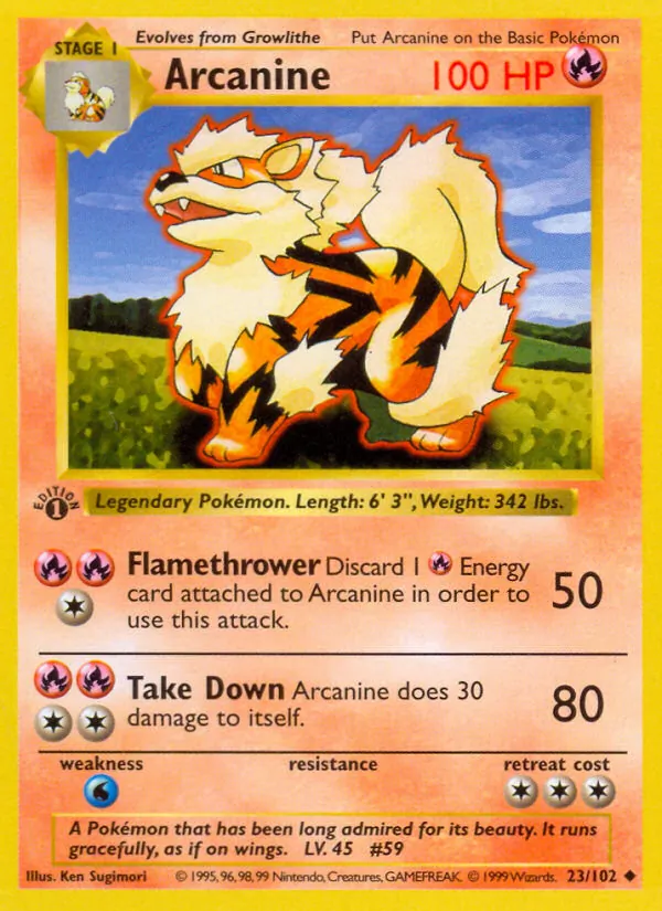 Arcanine, Base 023/102