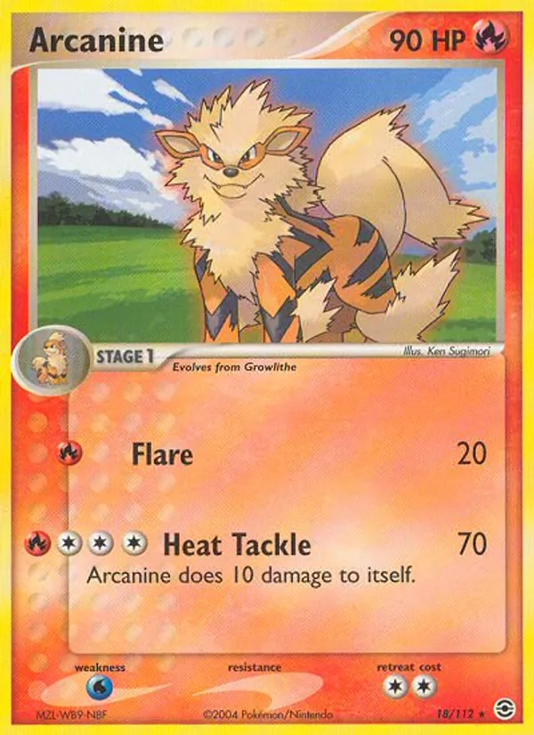 Arcanine, FireRed & LeafGreen 018/112
