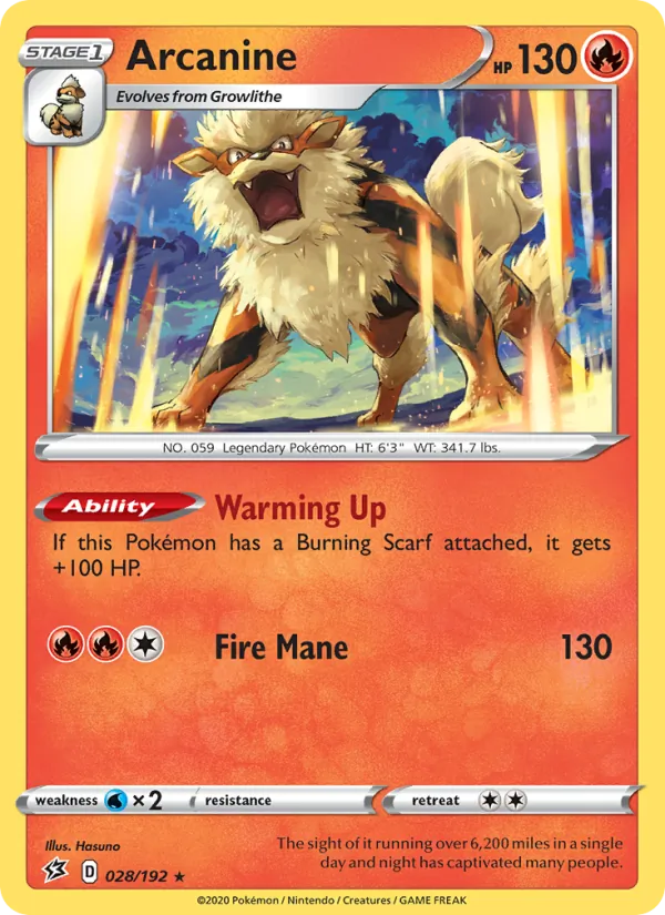 Arcanine, Rebel Clash 028/192