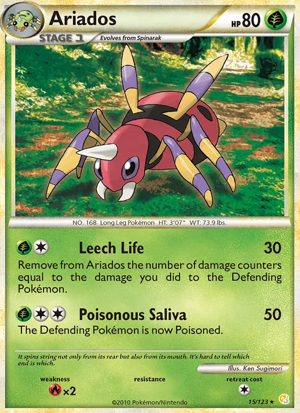 Ariados, HeartGold & SoulSilver 015/123
