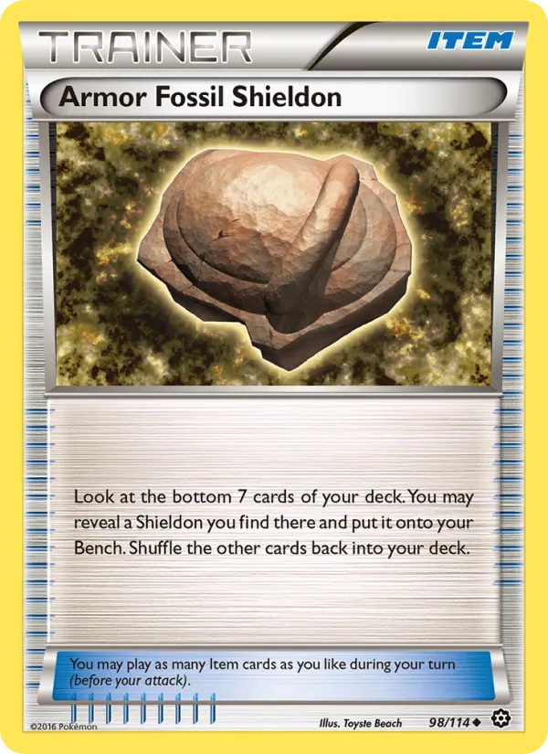 Armor Fossil Shieldon, Steam Siege 098/114
