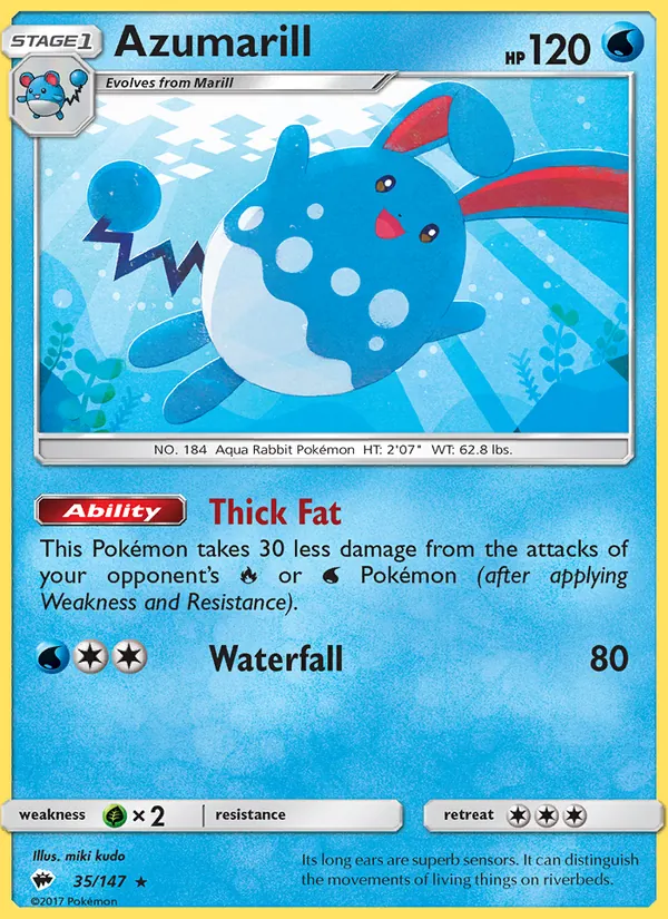 Azumarill, Burning Shadows 035/147