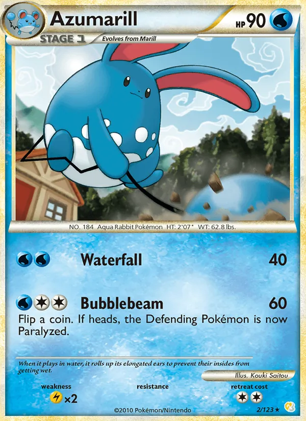 Azumarill, HeartGold & SoulSilver 002/123