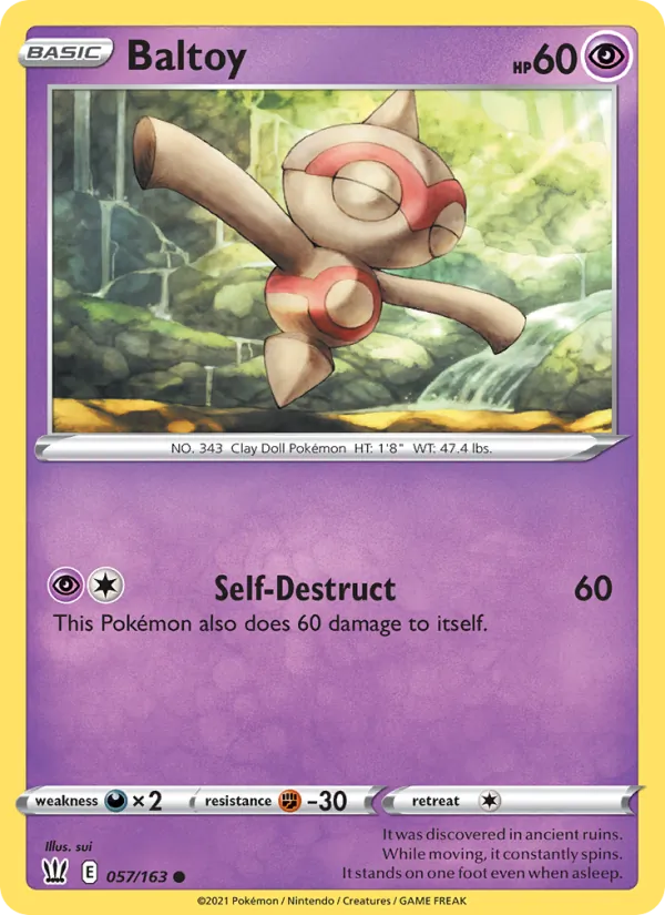 Baltoy, Battle Styles 057/163