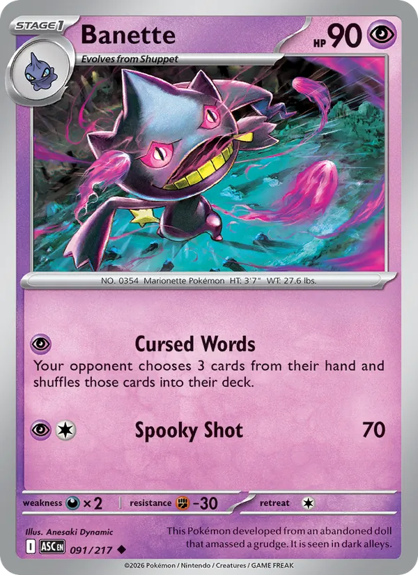 Banette, Ascended Heroes 091/217