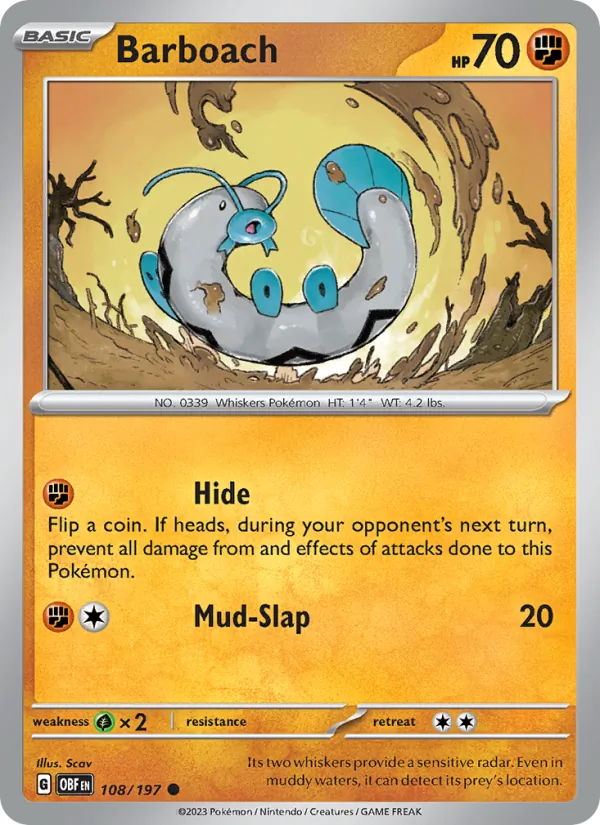 Barboach, Obsidian Flames 108/197