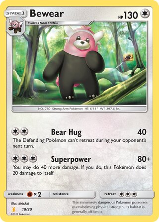 Bewear, SM trainer Kit (Alolan Raichu) 018/030