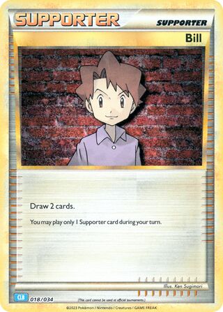 Bill, Pokémon TCG Classic (Blastoise) 018/034