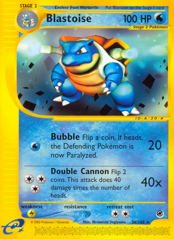 Blastoise, Expedition Base Set 036/165