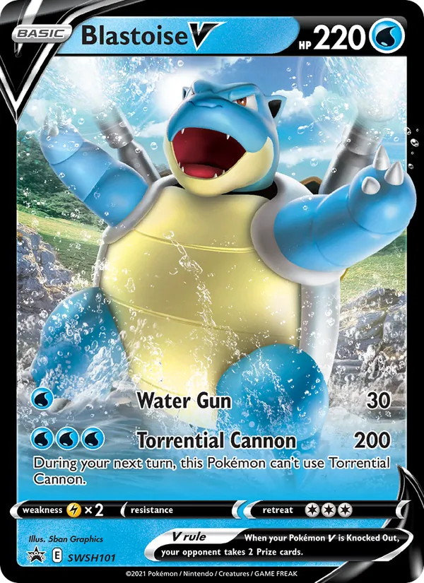 Blastoise V, SWSH Black Star Promos SWSH101/307