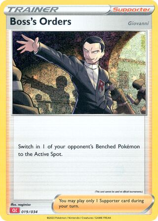 Boss's Orders, Pokémon TCG Classic (Charizard) 019/034