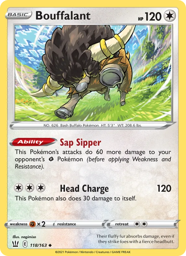 Bouffalant, Battle Styles 118/163
