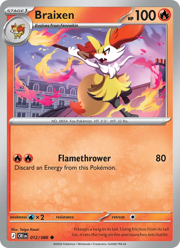 Braixen, Chaos Rising 012/086