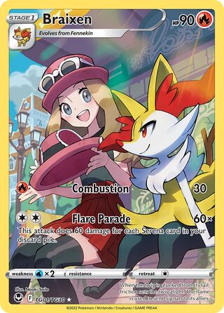 Braixen, Silver Tempest Trainer Gallery TG01/30