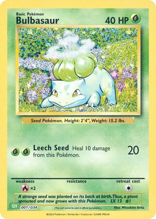 Bulbasaur, Pokémon TCG Classic (Venusaur) 001/034