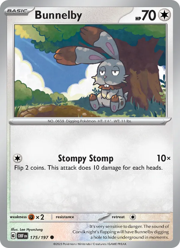 Bunnelby, Obsidian Flames 175/197