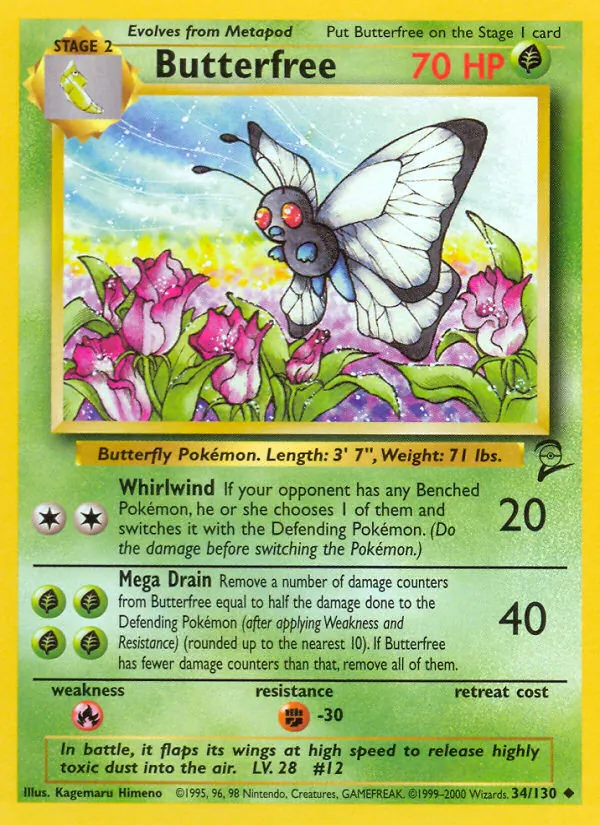 Butterfree, Base Set 2 034/130