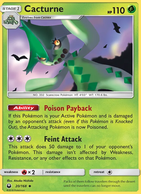 Cacturne, Celestial Storm 020/168