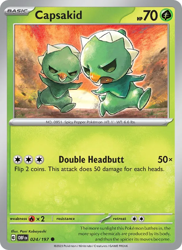 Capsakid, Obsidian Flames 024/197