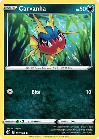 Carvanha, Battle Academy 2022 (Eevee) 162/264