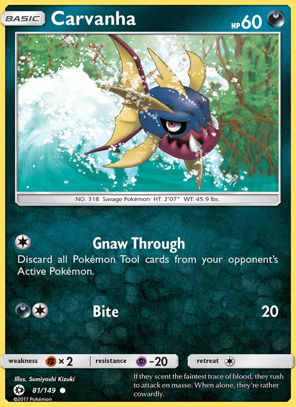 Carvanha, Sun & Moon 081/149