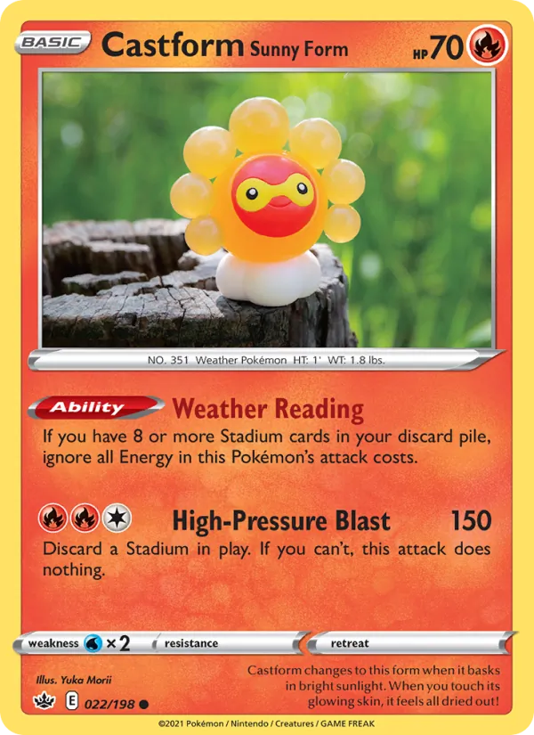 Castform Sunny Form, Chilling Reign 022/198