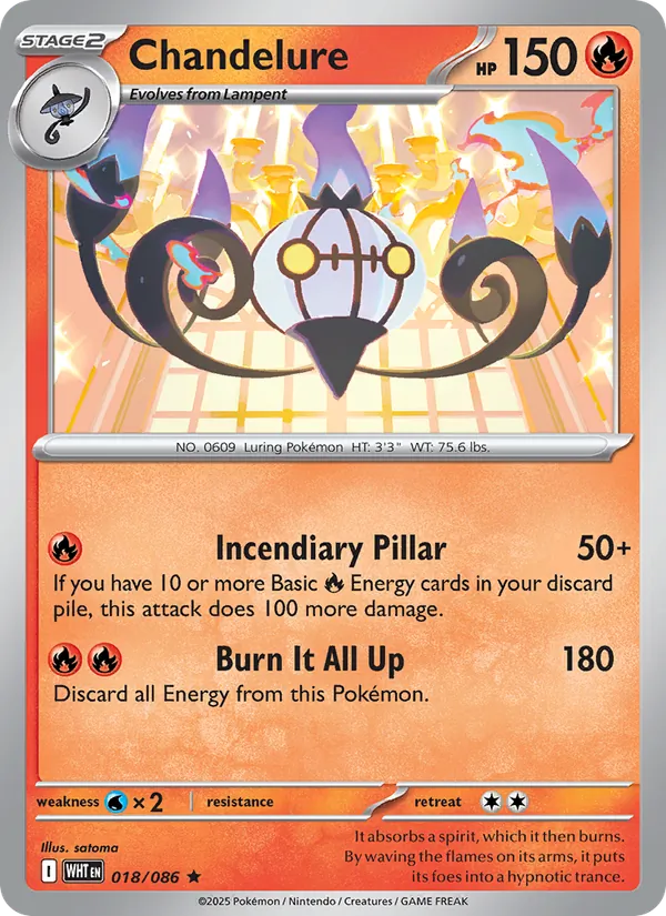 Chandelure, White Flare 018/086