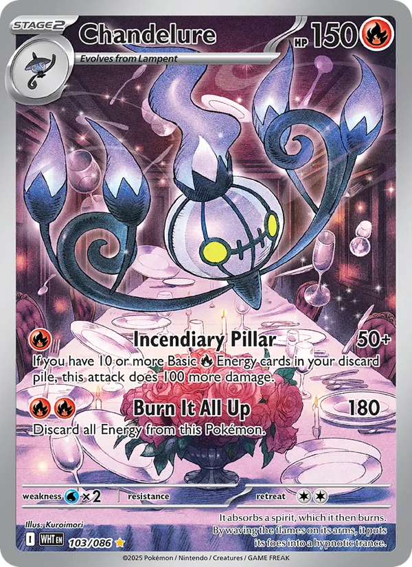 Chandelure, White Flare 103/086